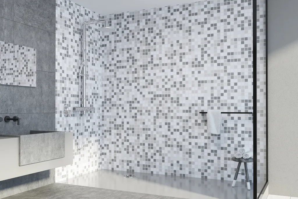 concrete-tiled-bathroom-corner-with-double-sink-standing-long-white-concrete-shelf-with-long-horizontal-mirror-hanging-it-shower-3d-rendering-mock-up (1) 1